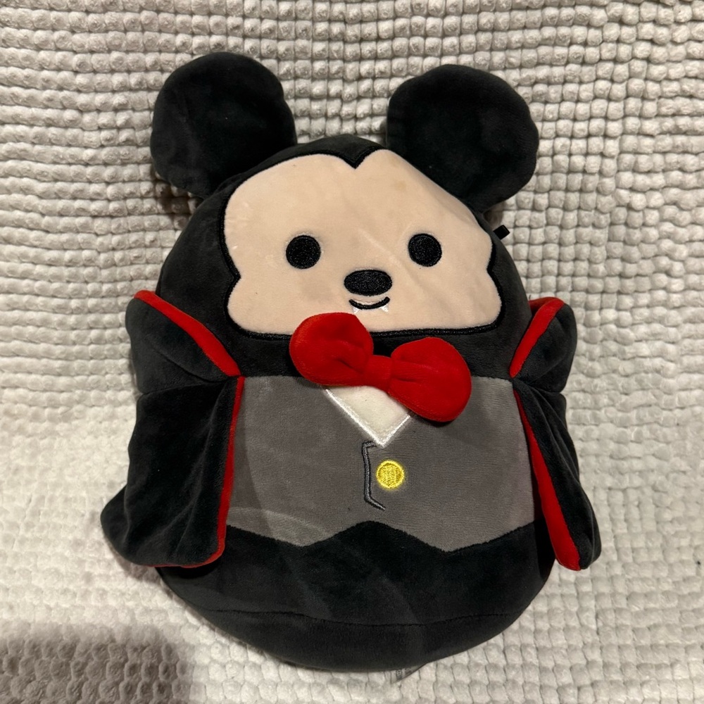 Squishmallows Black and Red Vampire Mouse Plush